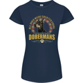 A Dobermans Dog Womens Petite Cut T-Shirt Navy Blue
