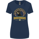 A Dobermans Dog Womens Wider Cut T-Shirt Navy Blue
