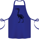 A Dodo Skeleton Cotton Apron 100% Organic Royal Blue