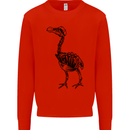 A Dodo Skeleton Kids Sweatshirt Jumper Bright Red