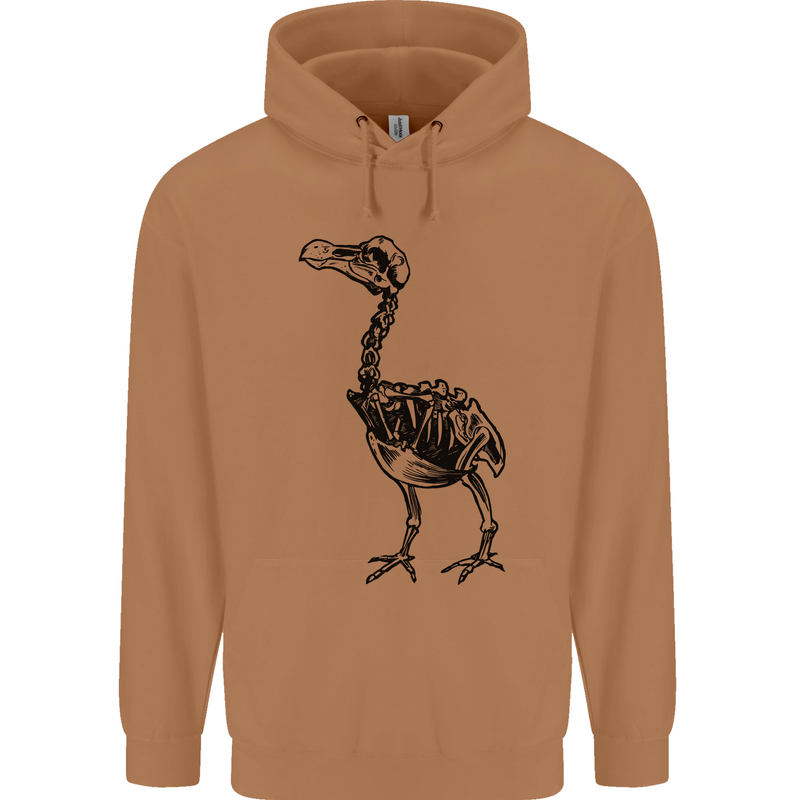 A Dodo Skeleton Mens 80% Cotton Hoodie Caramel Latte