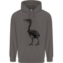 A Dodo Skeleton Mens 80% Cotton Hoodie Charcoal