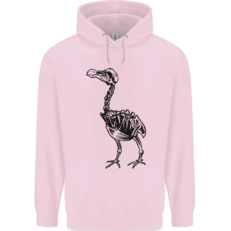 A Dodo Skeleton Mens 80% Cotton Hoodie Light Pink