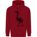A Dodo Skeleton Mens 80% Cotton Hoodie Red