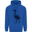 A Dodo Skeleton Mens 80% Cotton Hoodie Royal Blue