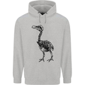 A Dodo Skeleton Mens 80% Cotton Hoodie Sports Grey