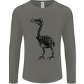 A Dodo Skeleton Mens Long Sleeve T-Shirt Charcoal