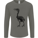 A Dodo Skeleton Mens Long Sleeve T-Shirt Charcoal