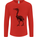 A Dodo Skeleton Mens Long Sleeve T-Shirt Red