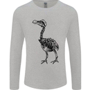 A Dodo Skeleton Mens Long Sleeve T-Shirt Sports Grey