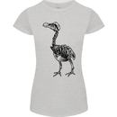 A Dodo Skeleton Womens Petite Cut T-Shirt Sports Grey