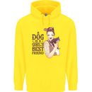 A Dog Is a Girl's Best Friend Chihuahua Childrens Kids Hoodie Yellow