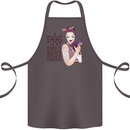A Dog Is a Girl's Best Friend Chihuahua Cotton Apron 100% Organic Dark Grey