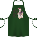 A Dog Is a Girl's Best Friend Chihuahua Cotton Apron 100% Organic Forest Green