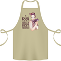 A Dog Is a Girl's Best Friend Chihuahua Cotton Apron 100% Organic Khaki