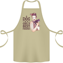 A Dog Is a Girl's Best Friend Chihuahua Cotton Apron 100% Organic Khaki