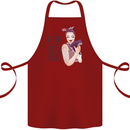 A Dog Is a Girl's Best Friend Chihuahua Cotton Apron 100% Organic Maroon