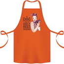 A Dog Is a Girl's Best Friend Chihuahua Cotton Apron 100% Organic Orange