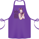 A Dog Is a Girl's Best Friend Chihuahua Cotton Apron 100% Organic Purple