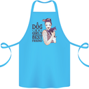 A Dog Is a Girl's Best Friend Chihuahua Cotton Apron 100% Organic Turquoise