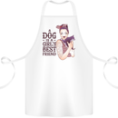 A Dog Is a Girl's Best Friend Chihuahua Cotton Apron 100% Organic White