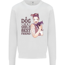 A Dog Is a Girl's Best Friend Chihuahua Kids Sweatshirt Jumper White
