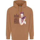 A Dog Is a Girl's Best Friend Chihuahua Mens 80% Cotton Hoodie Caramel Latte