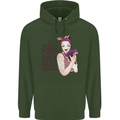 A Dog Is a Girl's Best Friend Chihuahua Mens 80% Cotton Hoodie Forest Green