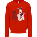 A Dog Is a Girl's Best Friend Chihuahua Mens Sweatshirt Jumper Bright Red