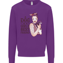A Dog Is a Girl's Best Friend Chihuahua Mens Sweatshirt Jumper Purple