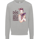 A Dog Is a Girl's Best Friend Chihuahua Mens Sweatshirt Jumper Sports Grey