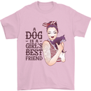 A Dog Is a Girl's Best Friend Chihuahua Mens T-Shirt Cotton Gildan Light Pink