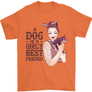 A Dog Is a Girl's Best Friend Chihuahua Mens T-Shirt Cotton Gildan Orange