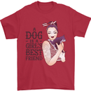 A Dog Is a Girl's Best Friend Chihuahua Mens T-Shirt Cotton Gildan Red