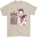 A Dog Is a Girl's Best Friend Chihuahua Mens T-Shirt Cotton Gildan Sand