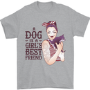 A Dog Is a Girl's Best Friend Chihuahua Mens T-Shirt Cotton Gildan Sports Grey