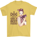 A Dog Is a Girl's Best Friend Chihuahua Mens T-Shirt Cotton Gildan Yellow
