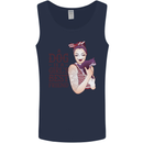 A Dog Is a Girl's Best Friend Chihuahua Mens Vest Tank Top Navy Blue