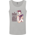 A Dog Is a Girl's Best Friend Chihuahua Mens Vest Tank Top Sports Grey
