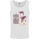 A Dog Is a Girl's Best Friend Chihuahua Mens Vest Tank Top White