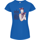 A Dog Is a Girl's Best Friend Chihuahua Womens Petite Cut T-Shirt Royal Blue