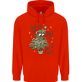 A Dog Weeing on a Christmas Tree Xmas Funny Childrens Kids Hoodie Bright Red
