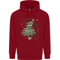 A Dog Weeing on a Christmas Tree Xmas Funny Childrens Kids Hoodie Red