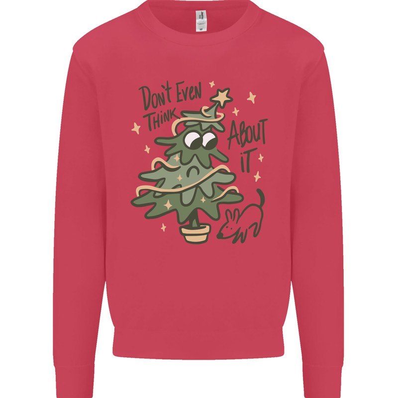 A Dog Weeing on a Christmas Tree Xmas Funny Kids Sweatshirt Jumper Heliconia