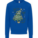 A Dog Weeing on a Christmas Tree Xmas Funny Kids Sweatshirt Jumper Royal Blue