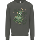 A Dog Weeing on a Christmas Tree Xmas Funny Kids Sweatshirt Jumper Storm Grey