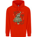 A Dog Weeing on a Christmas Tree Xmas Funny Mens 80% Cotton Hoodie Bright Red