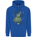 A Dog Weeing on a Christmas Tree Xmas Funny Mens 80% Cotton Hoodie Royal Blue