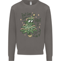 A Dog Weeing on a Christmas Tree Xmas Funny Mens Sweatshirt Jumper Charcoal