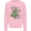A Dog Weeing on a Christmas Tree Xmas Funny Mens Sweatshirt Jumper Light Pink